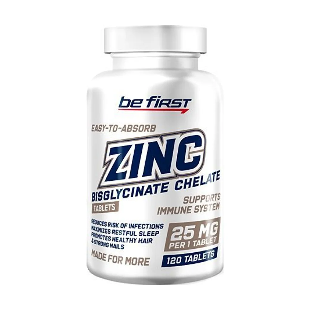 Минерал Be First Zinc bisglycinate chelate 25 мг 120 таб